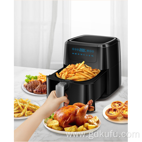 Oilless air fryer, with 5L capacity, steel basket